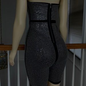 Swarovski crystal sleeveless tube romper